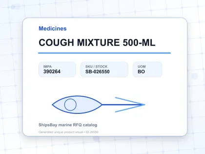 COUGH MIXTURE 500-ML - Medicines - IMPA 390264 - UOM BO