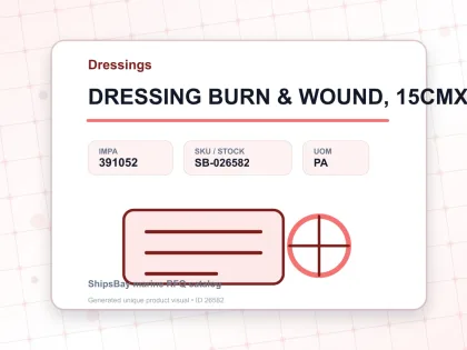 DRESSING BURN & WOUND, 15CMX5MTR - Dressings - IMPA 391052 - UOM PA