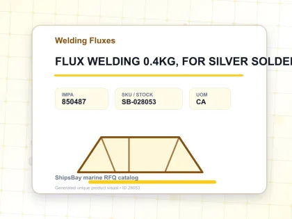 FLUX WELDING 0.4KG, FOR SILVER SOLDERING - Welding Fluxes - IMPA 850487 - UOM CA