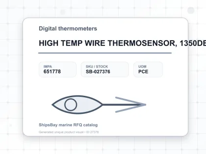 HIGH TEMP WIRE THERMOSENSOR, 1350DEG.C FOR TMDT2 - Digital thermometers - IMPA 651778 - UOM PCE