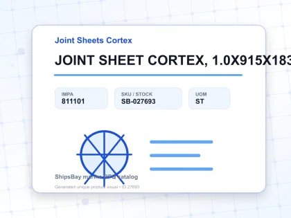 JOINT SHEET CORTEX, 1.0X915X1830MM - Joint Sheets Cortex - IMPA 811101 - UOM ST