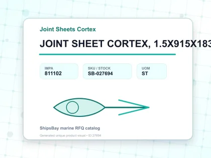 JOINT SHEET CORTEX, 1.5X915X1830MM - Joint Sheets Cortex - IMPA 811102 - UOM ST