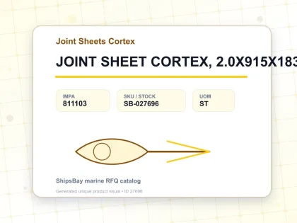 JOINT SHEET CORTEX, 2.0X915X1830MM - Joint Sheets Cortex - IMPA 811103 - UOM ST