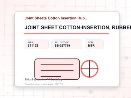 JOINT SHEET COTTON-INSERTION, RUBBER 2.0X1000X1000MM - Joint Sheets Cotton Insertion Rubber - IMPA 811152 - UOM MTR