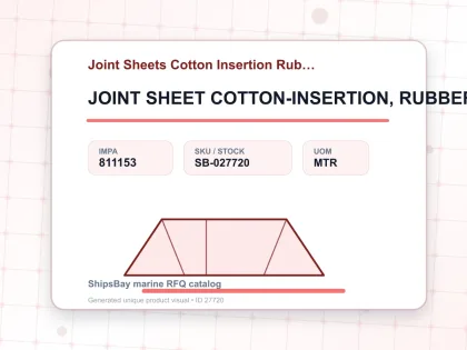 JOINT SHEET COTTON-INSERTION, RUBBER 3.0X1000X1000MM - Joint Sheets Cotton Insertion Rubber - IMPA 811153 - UOM MTR
