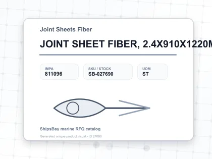 JOINT SHEET FIBER, 2.4X910X1220MM - Joint Sheets Fiber - IMPA 811096 - UOM ST