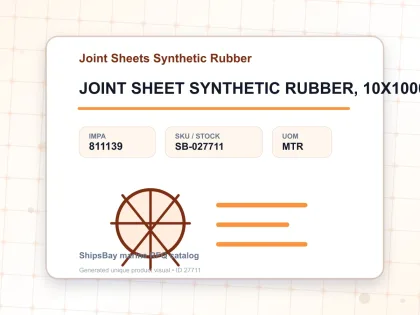 JOINT SHEET SYNTHETIC RUBBER, 10X1000X1000MM - Joint Sheets Synthetic Rubber - IMPA 811139 - UOM MTR