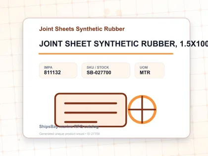 JOINT SHEET SYNTHETIC RUBBER, 1.5X1000X1000MM - Joint Sheets Synthetic Rubber - IMPA 811132 - UOM MTR