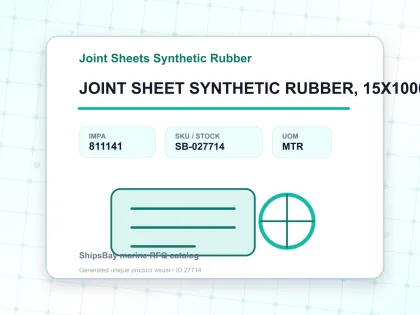 JOINT SHEET SYNTHETIC RUBBER, 15X1000X1000MM - Joint Sheets Synthetic Rubber - IMPA 811141 - UOM MTR