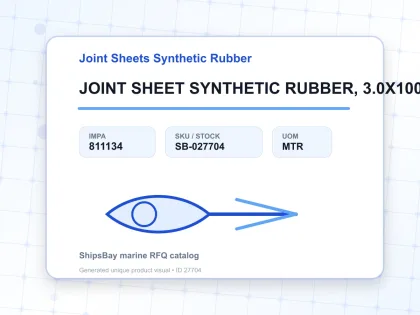 JOINT SHEET SYNTHETIC RUBBER, 3.0X1000X1000MM - Joint Sheets Synthetic Rubber - IMPA 811134 - UOM MTR
