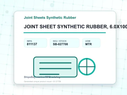 JOINT SHEET SYNTHETIC RUBBER, 6.0X1000X1000MM - Joint Sheets Synthetic Rubber - IMPA 811137 - UOM MTR