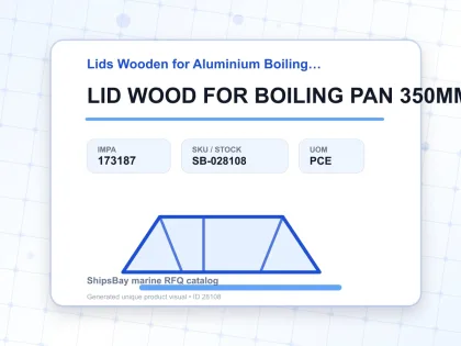 LID WOOD FOR BOILING PAN 350MM - Lids Wooden for Aluminium Boiling Pans - IMPA 173187 - UOM PCE