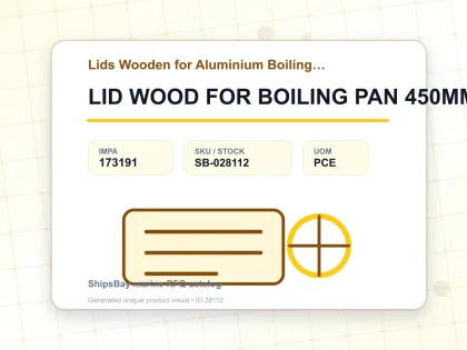 LID WOOD FOR BOILING PAN 450MM - Lids Wooden for Aluminium Boiling Pans - IMPA 173191 - UOM PCE