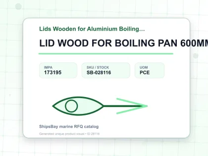 LID WOOD FOR BOILING PAN 600MM - Lids Wooden for Aluminium Boiling Pans - IMPA 173195 - UOM PCE