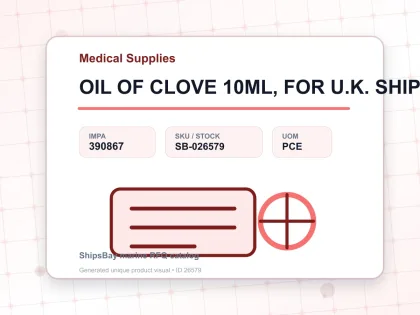 OIL OF CLOVE 10ML, FOR U.K. SHIPS - Medical Supplies - IMPA 390867 - UOM PCE