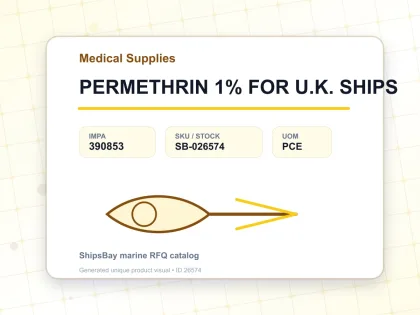 PERMETHRIN 1% FOR U.K. SHIPS - Medical Supplies - IMPA 390853 - UOM PCE