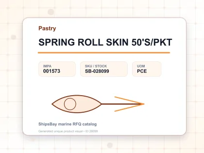 SPRING ROLL SKIN 50'S/PKT - Pastry - IMPA 001573 - UOM PCE