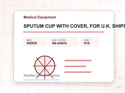 SPUTUM CUP WITH COVER, FOR U.K. SHIPS - Medical Equipment - IMPA 392039 - UOM PCE