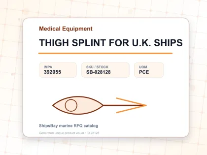 THIGH SPLINT FOR U.K. SHIPS - Medical Equipment - IMPA 392055 - UOM PCE