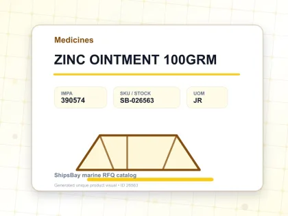 ZINC OINTMENT 100GRM - Medicines - IMPA 390574 - UOM JR