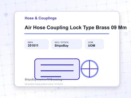 Air Hose Coupling Lock Type Brass 09 Mm - Hose & Couplings - IMPA 351011