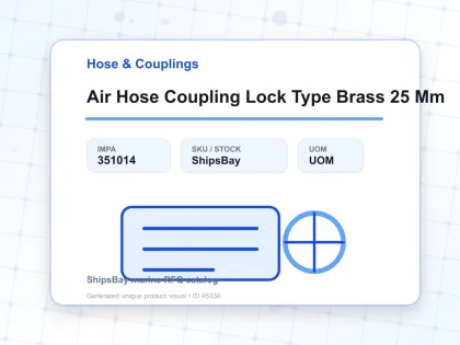 Air Hose Coupling Lock Type Brass 25 Mm - Hose & Couplings - IMPA 351014