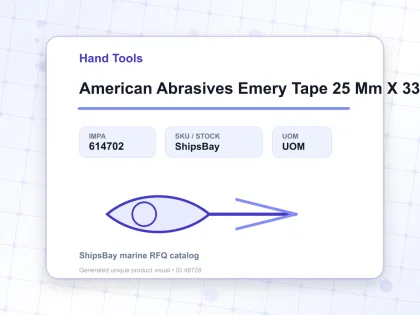 American Abrasives Emery Tape 25 Mm X 33 Mtr Grit 40 - Hand Tools - IMPA 614702