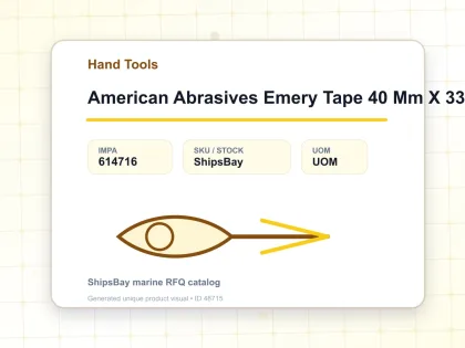 American Abrasives Emery Tape 40 Mm X 33 Mtr Grit 60 - Hand Tools - IMPA 614716