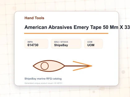 American Abrasives Emery Tape 50 Mm X 33 Mtr Grit 100 - Hand Tools - IMPA 614730