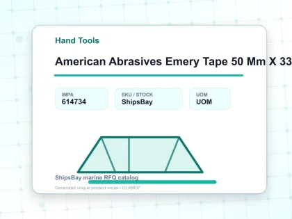 American Abrasives Emery Tape 50 Mm X 33 Mtr Grit 240 - Hand Tools - IMPA 614734