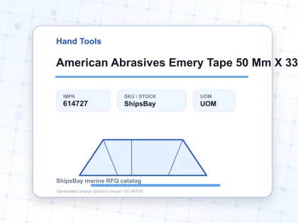 American Abrasives Emery Tape 50 Mm X 33 Mtr Grit 50 - Hand Tools - IMPA 614727