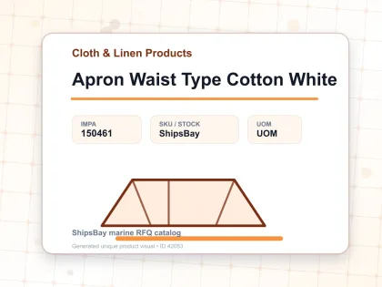 Apron Waist Type Cotton White - Cloth & Linen Products - IMPA 150461