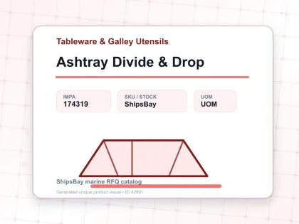 Ashtray Divide & Drop - Tableware & Galley Utensils - IMPA 174319