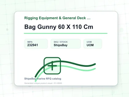 Bag Gunny 60 X 110 Cm - Rigging Equipment & General Deck Items - IMPA 232941
