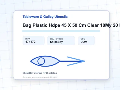 Bag Plastic Hdpe 45 X 50 Cm Clear 10My 20 Liter 50’S - Tableware & Galley Utensils - IMPA 174172