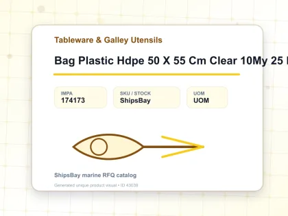 Bag Plastic Hdpe 50 X 55 Cm Clear 10My 25 Liter 50,S - Tableware & Galley Utensils - IMPA 174173
