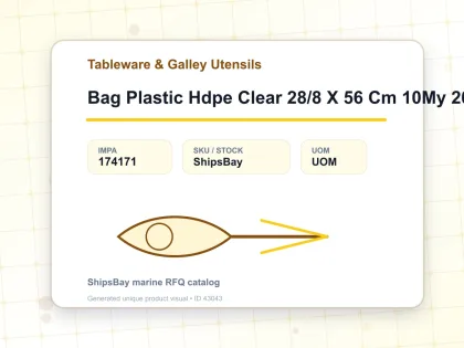 Bag Plastic Hdpe Clear 28/8 X 56 Cm 10My 20 Ltr 50’S - Tableware & Galley Utensils - IMPA 174171