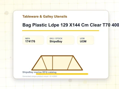 Bag Plastic Ldpe 129 X144 Cm Clear T70 400 Liters - Tableware & Galley Utensils - IMPA 174176