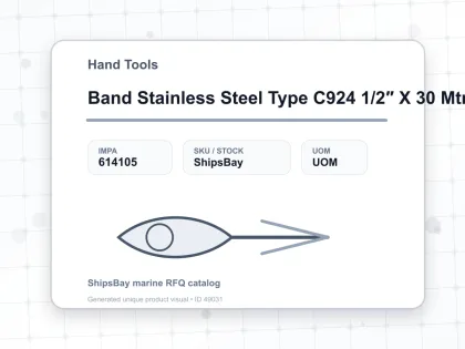 Band Stainless Steel Type C924 1/2″ X 30 Mtr - Hand Tools - IMPA 614105
