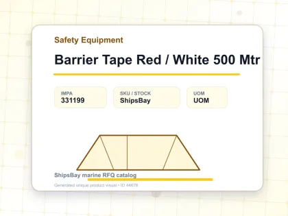 Barrier Tape Red / White 500 Mtr - Safety Equipment - IMPA 331199