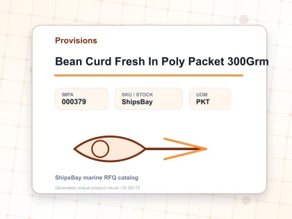 Bean Curd Fresh In Poly Packet 300Grm - Provisions - IMPA 000379 - UOM PKT