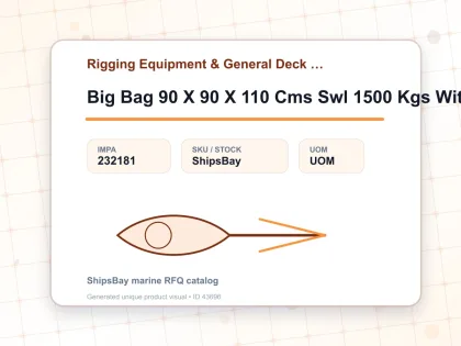 Big Bag 90 X 90 X 110 Cms Swl 1500 Kgs Without Bottom Release - Rigging Equipment & General Deck Items - IMPA 232181