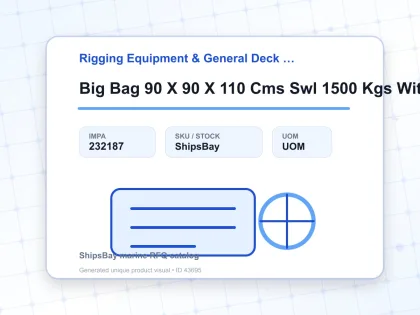 Big Bag 90 X 90 X 110 Cms Swl 1500 Kgs Without Bottom Release - Rigging Equipment & General Deck Items - IMPA 232187