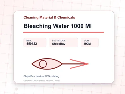 Bleaching Water 1000 Ml - Cleaning Material & Chemicals - IMPA 550122