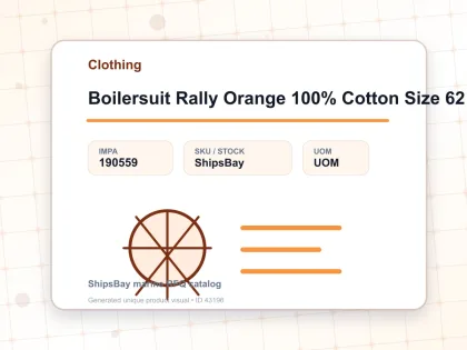 Boilersuit Rally Orange 100% Cotton Size 62 64 / Xxl 200 Gr - Clothing - IMPA 190559