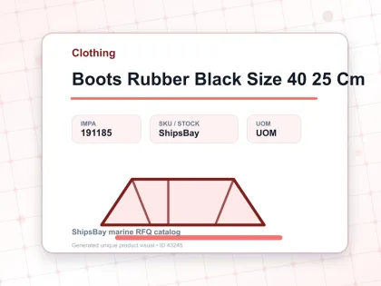 Boots Rubber Black Size 40 25 Cm - Clothing - IMPA 191185