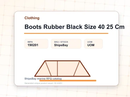 Boots Rubber Black Size 40 25 Cm - Clothing - IMPA 190201