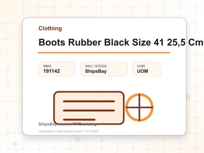 Boots Rubber Black Size 41 25,5 Cm - Clothing - IMPA 191142