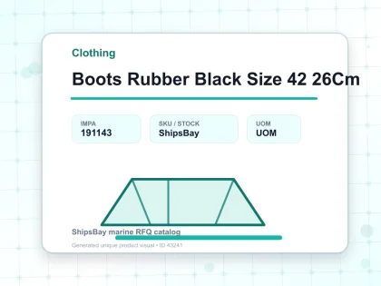 Boots Rubber Black Size 42 26Cm - Clothing - IMPA 191143