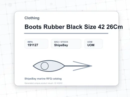 Boots Rubber Black Size 42 26Cm - Clothing - IMPA 191127